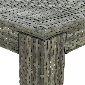 szürke polyrattan kerti bárasztal 60,5 x 60,5 x 110,5 cm