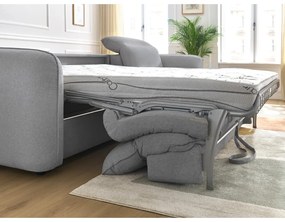 Világosszürke kinyitható sarokkanapé (variálható) Achille – Bobochic Paris