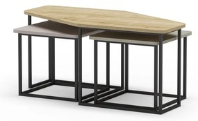 Dohányzóasztal szett 3 db-os 60x111,5 cm Zoya – Marckeric