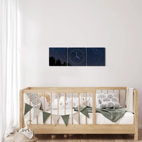 Éjszakai égbolt képe (órával) (90x30 cm)
