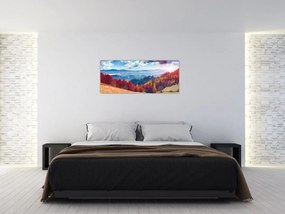 Egy kép egy színes őszi tájról (120x50 cm)