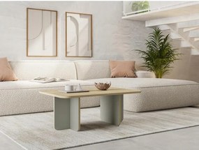 Houseland Hillary dohányzóasztal 100 cm zafír tölgy/szürkészöld