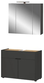 Antracitszürke fürdőszobai bútor szett Forano – Germania