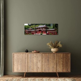 Kép - Buddhista kolostor (órával) (90x30 cm)
