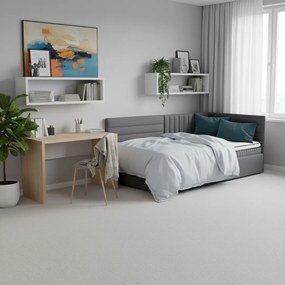 Ágy ágyráccsal, 90x200, szürke Velvet szövet, MEVIA