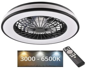 Polux LED Dimmelhető mennyezeti lámpa ventilátorral LED/48W/230V 3000-6500K + távirányító SA1947