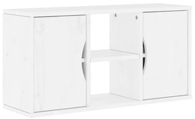 ODDA tömörfa fenyőfa TV szekrény fehér 79x24x40 cm