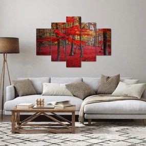 Kép - vörös erdő (150x105 cm)