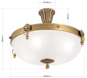 Orion DL 7-523/43 - Felületre szerelhető csillár ROCCA 4xE27/60W/230V átm. 43 cm bronz/fehér