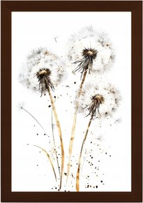 Poszter Keret Fa Grafika Természet Virágok Pitypang Pehely Boho 40x60