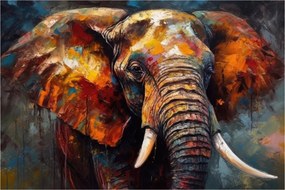 Kép - Egy elefánt festése (90x60 cm)