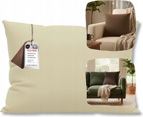 Párnahuzat 70x80cm Bézs Pamut 100% Kellemes Cipzár Stílusos