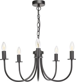 Dar Lighting klasszikus csillár becca matt fekete darbec0522