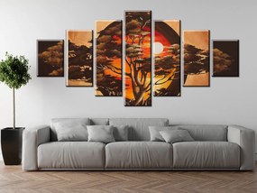 Gario Kézzel festett kép Szférikus fa - 7 részes Méret: 210 x 100 cm