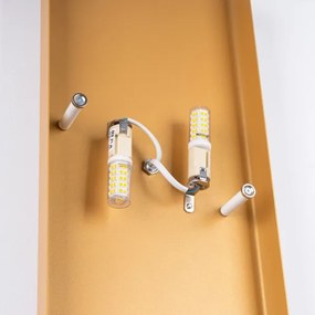 Sollux SL.1353 - Fali lámpa DURLIN 2xG9/8W/230V arany/fehér