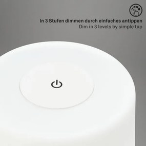 Briloner 7420016 - LED Dimmelhető újratölthető érintős asztali lámpa LED/4W/5V 3000K fehér