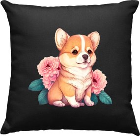 Kutya párna Kutya Virágok Kedves 2 Fekete