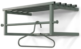 Zöld-szürke fém fali fogas polccal Marco – Spinder Design