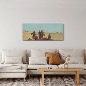 Kép - Eugène Boudin, Women on the Beach at Berck, reprodukciók (120x50 cm)