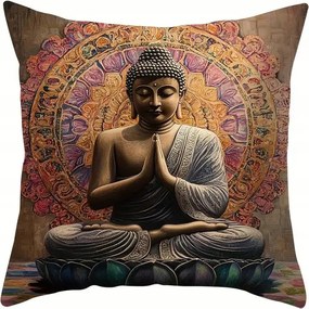 Párnahuzat Buddha Mandala Buddha Buddhizmus Meditáció Dekoratív Párnahuzat 45x45