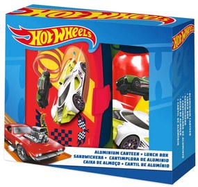 Hot Wheels szendvicsdoboz + alumínium kulacs szett