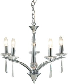 DAR LIGHTING HYP0550 HYPERION Kristály Csillár Csiszolt króm E14 IP20