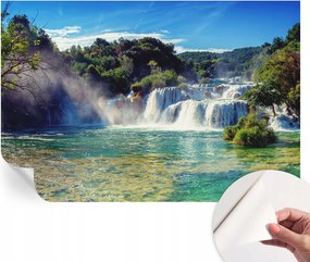 Dekoratív öntapadós fotótapéta irodába Vízesés táj 104x70 cm
