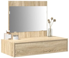 Falra Szerelhető Sminkasztal Sonoma Tölgy 83x40x70 cm