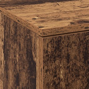 Magas Szekrény Régi Fa 70x35x180 cm Műgyanta