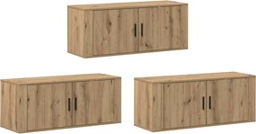 vidaXL Fali TV szekrény szett 3 pcs Artisan tölgy 100 x 34,5 x 40 cm