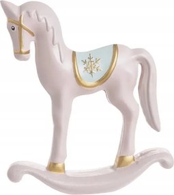 Fából készült rózsaszín hintaló