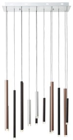 Brilliant -LED fényerőszabályozható kábellel függesztett CEMBALO csillár LED/60W/230V króm/fekete/barna