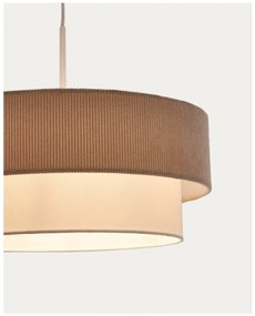 Fehér-bézs függőlámpa textil búrával ø 40 cm Bianella – Kave Home