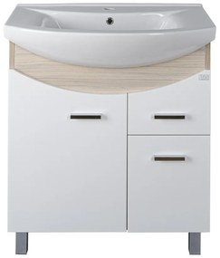 TMP ZX 65 - SONOMA - álló fürdőszobabútor - Sanovit ZENON - 6065 porcelán mosdóval - 65 x 47 cm