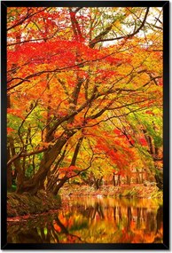Poszterek keretben 40x60 Őszi tájkép folyóval
