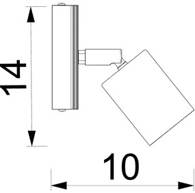 Fali spotlámpa TULON 1xGU10/8W/230V fehér/tölgy