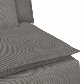 világosszürke moduláris kanapé középső modul párnákkal 100 cm