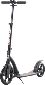 HOMCOM Gyerek Roller, Rúgós Roller Ütéselnyelővel, Összecsukható és Magasságban Állítható 14 Évtől, Alumínium, Fekete, 92.5 x 37.5 x 82-97 cm | Aosom