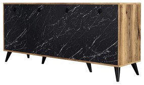 Elite Walnut and Black Marble szekrény