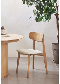 Krémszínű-natúr színű étkezőszék Elim – Unique Furniture