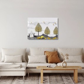 Festett szarvas képe (üvegen) (70x50 cm)