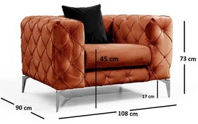 Narancssárga fotel Como – Artie