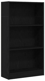 fekete tölgy szerelt fa könyvespolc 60x24x109 cm