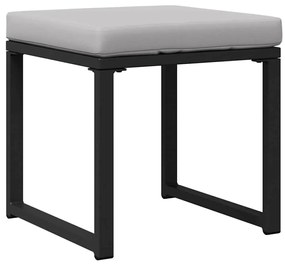 Kerti Kanapé Szett 4 pcs Fekete 61 x 72.5 x 71 cm Acél