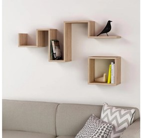 SZETT 2x FOLLOW falipolc barna