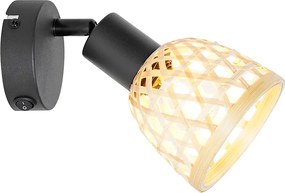 Keleti spotlámpa fekete bambusszal és kapcsolóval - Rayan