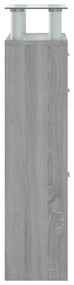 szürke sonoma színű szerelt fa cipősszekrény 63x24x104 cm