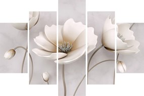 Fehér virágok képe (150x105 cm)