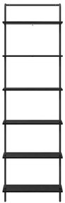 Könyvespolc Musta tammi 60 x 24 x 203 cm Faanyag