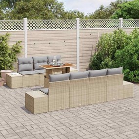 Kert étkező szett 8 pcs Barna és szürke 100 x 55 x 73 cm